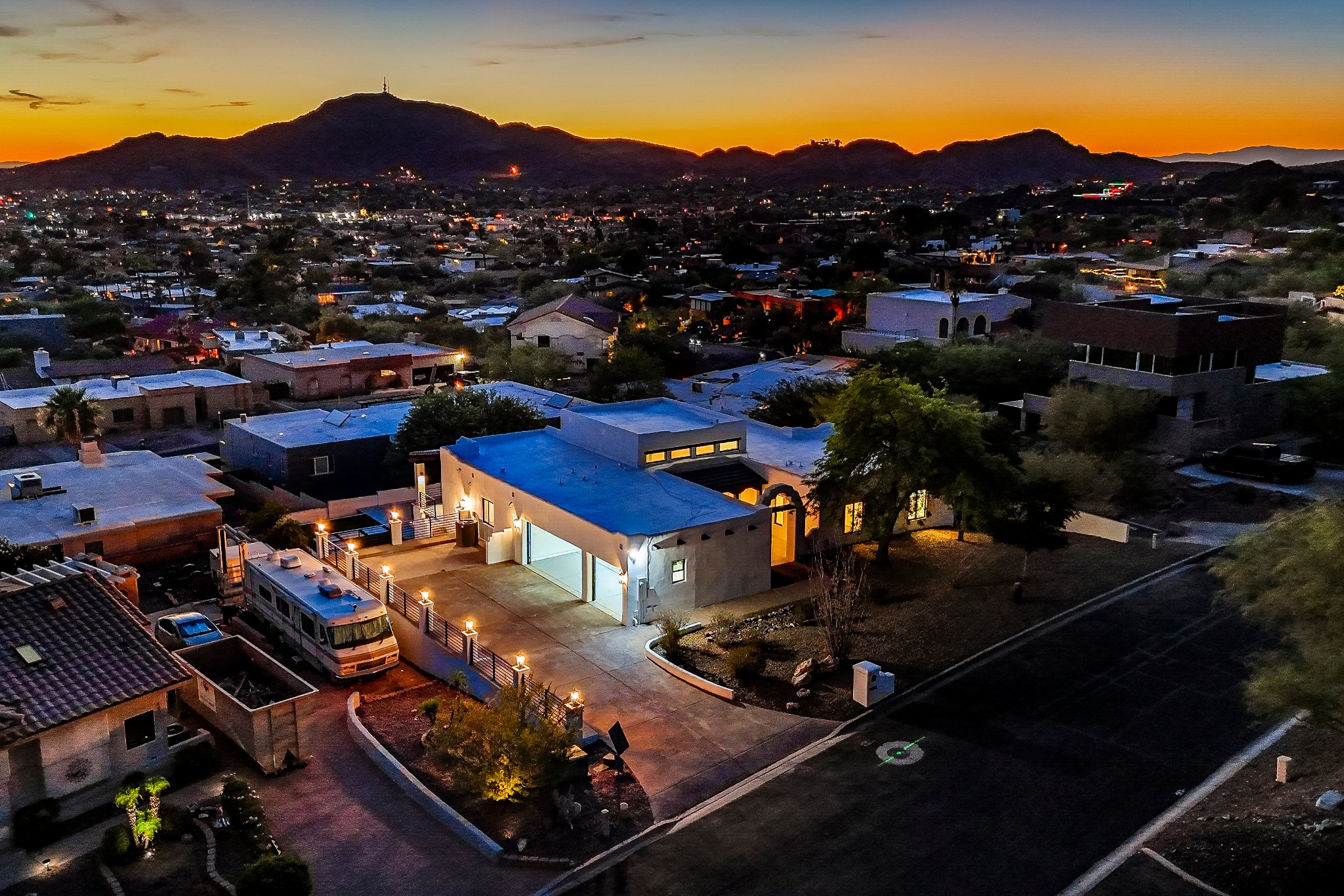 Twilight Aerial View — Day-to-Dusk + Aerial Photography | Real Estate Photo Editing by Mast Creations