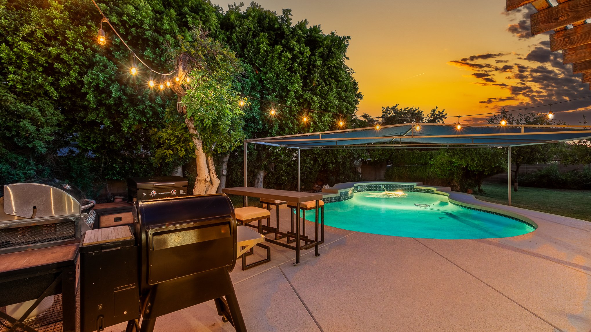 Twilight Pool & Patio — Day-to-Dusk + Pool Enhancement | Real Estate Photo Editing by Mast Creations