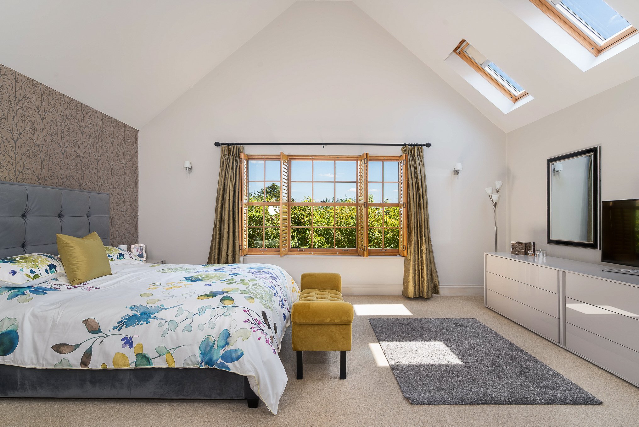 Master Bedroom with Skylights — Interior HDR + White Balance | Real Estate Photo Editing by Mast Creations