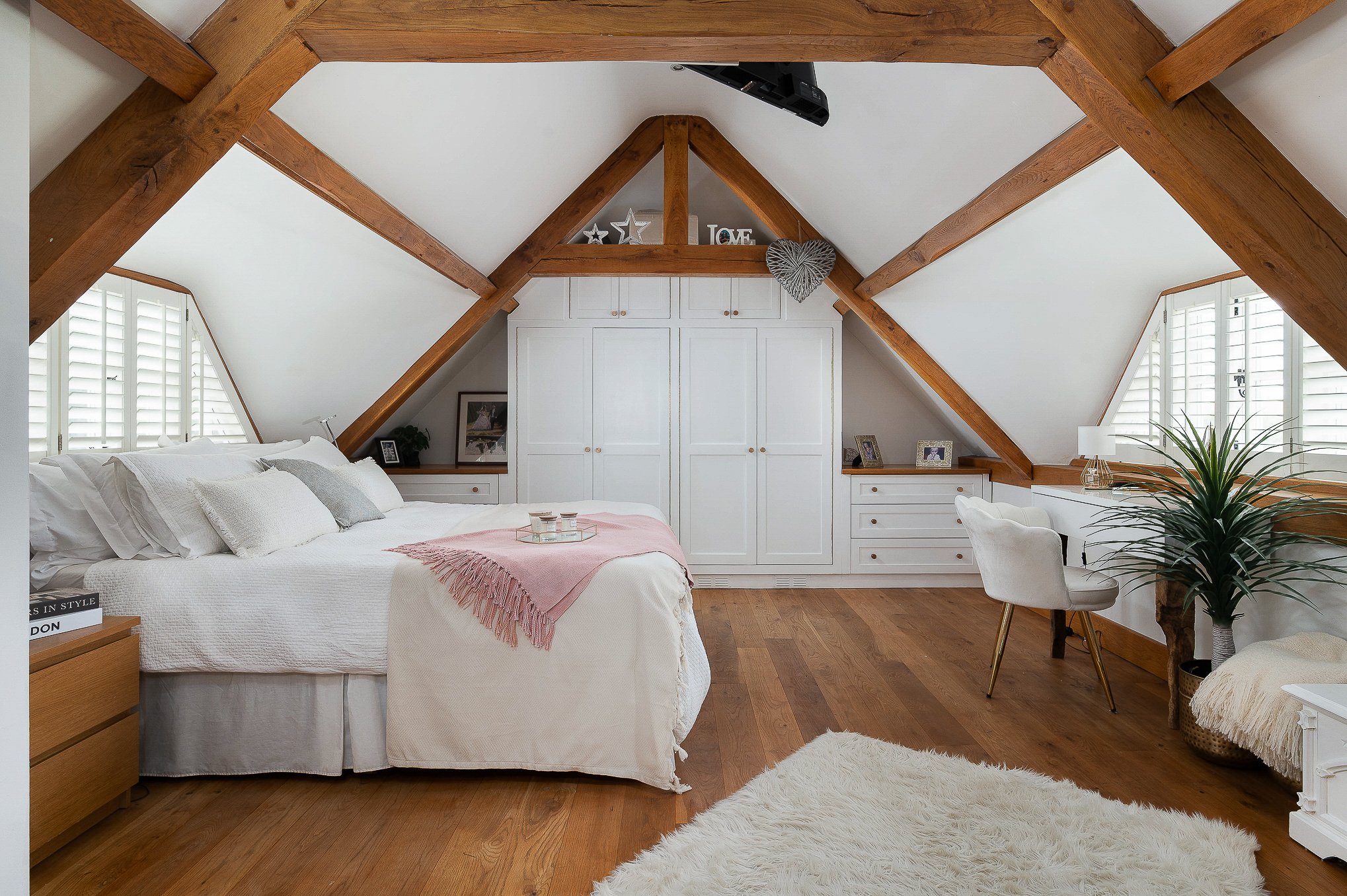 Attic Master Bedroom — Interior HDR + White Balance | Real Estate Photo Editing by Mast Creations